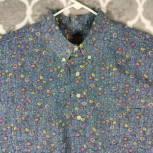 Reyn Spooner Blue Floral Casual Button Down Shirt